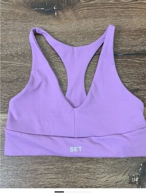 SET Active Lilac Racerback Sports Bra